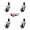 Service Caster 2 Inch Thermoplastic Rubber Wheel 1-3/8 Inch Expanding Stem Caster SCC, 4PK SCC-EX05S210-TPRS-138-4 - alternate 5